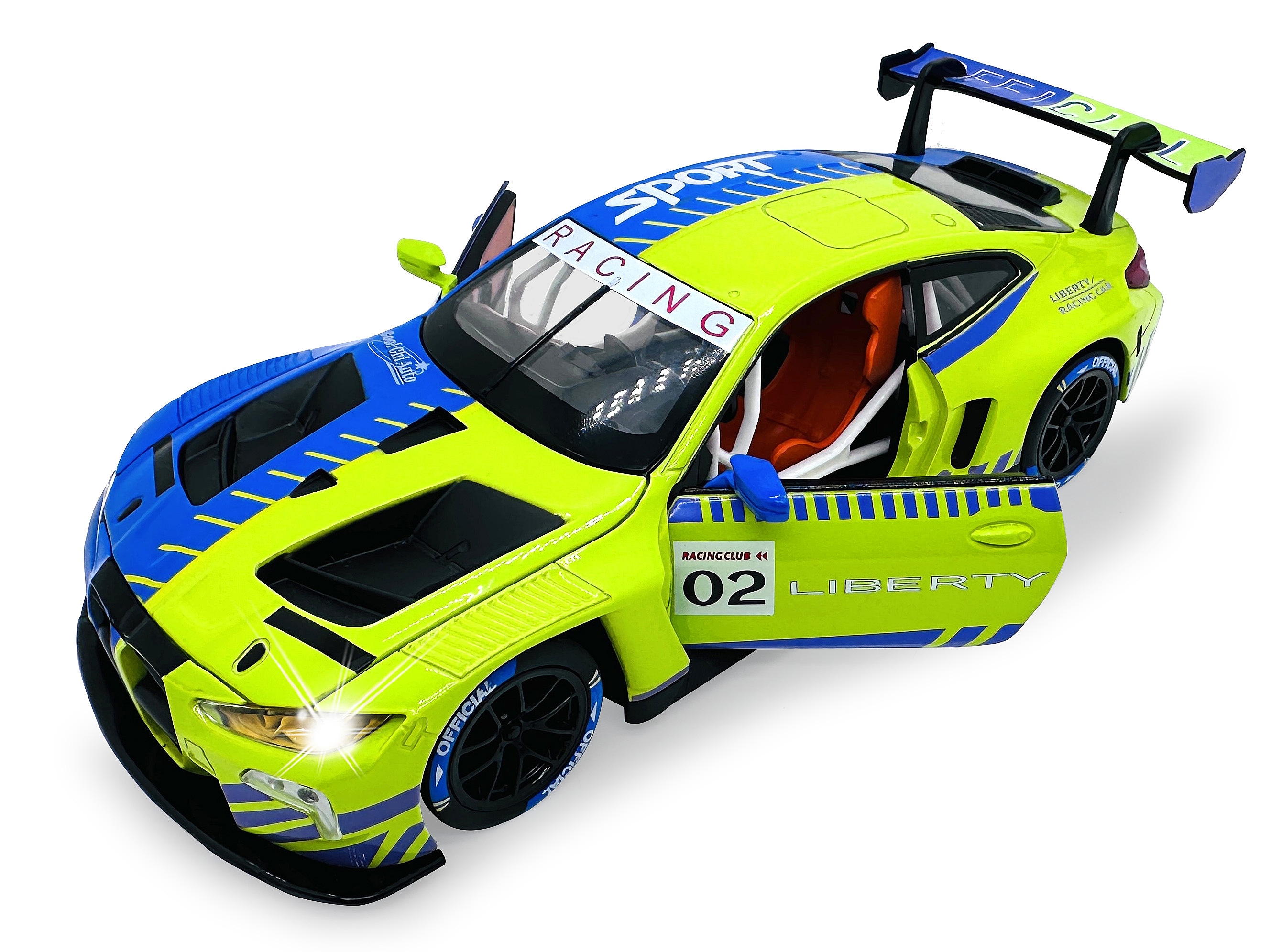 JAMARA BMW M4 GT3 Diecast 1:24 gr&uuml;n inkl. Knopfzellen 