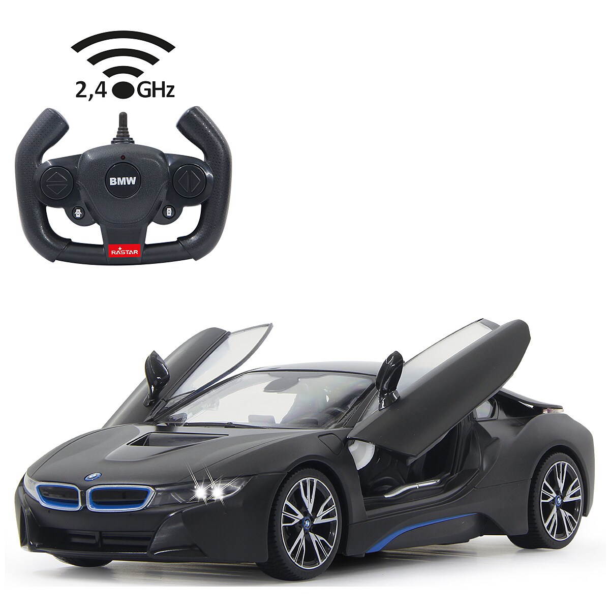 JAMARA BMW I8 1:14 schwarz 2,4GHz Tür fernbedienbar