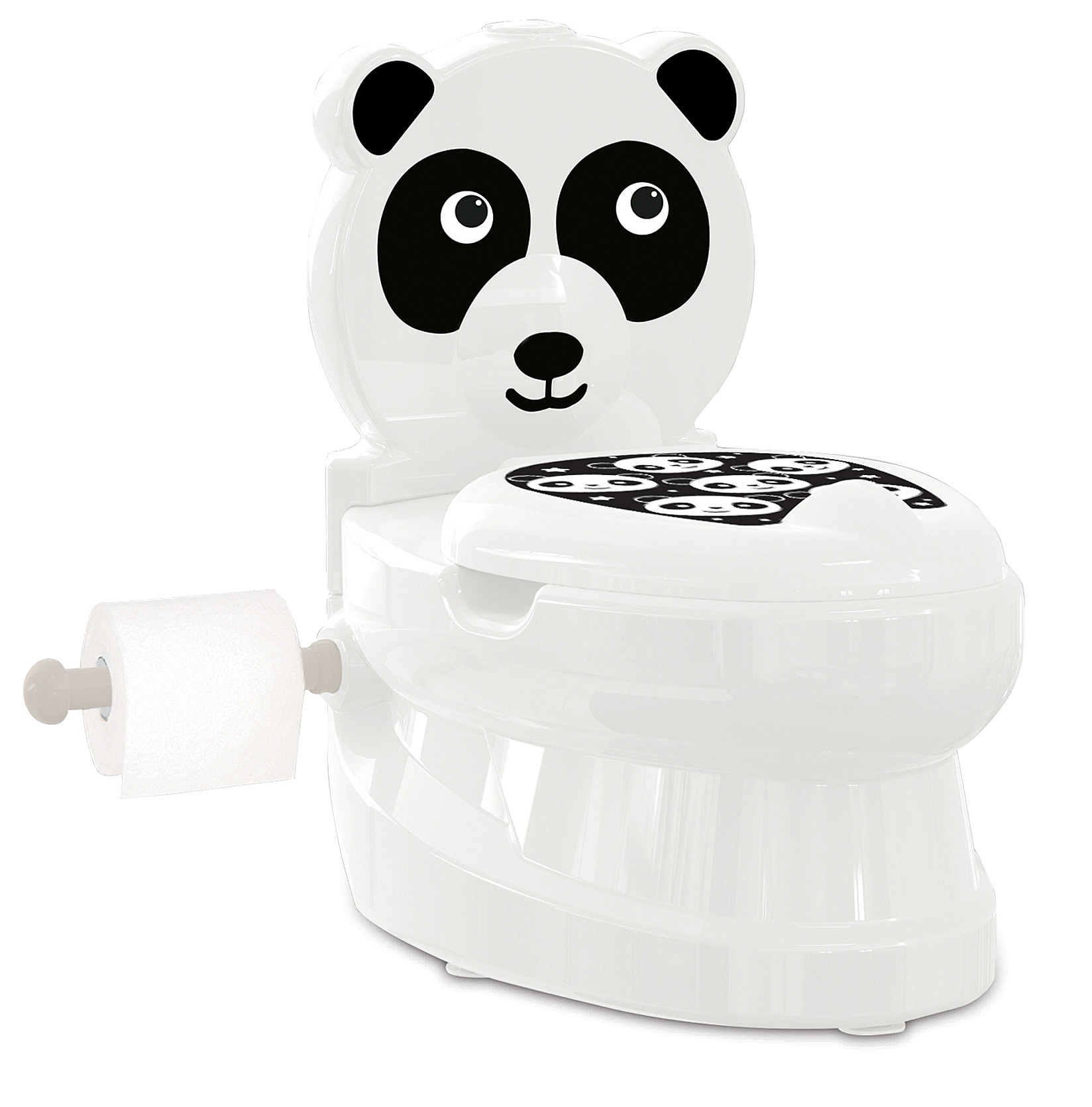 JAMARA Meine kleine Toilette Panda mit Sp&uuml;lsound und Toilettenpapierhalter 