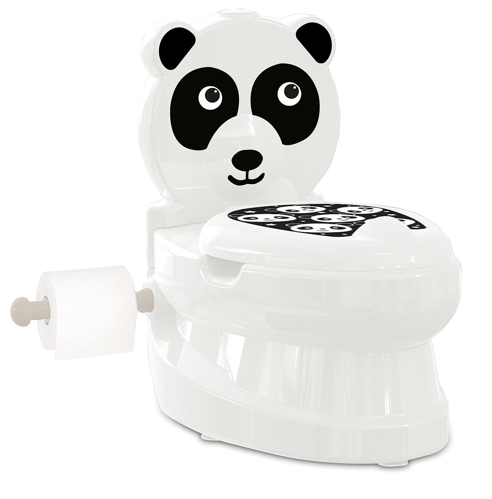 JAMARA Meine kleine Toilette Panda mit Spülsound und Toilettenpapierhalter