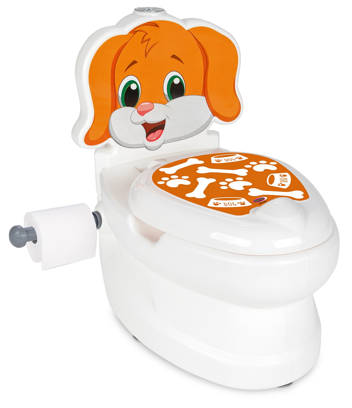 JAMARA Meine kleine Toilette Hund mit Spülsound und Toilettenpapierhalter