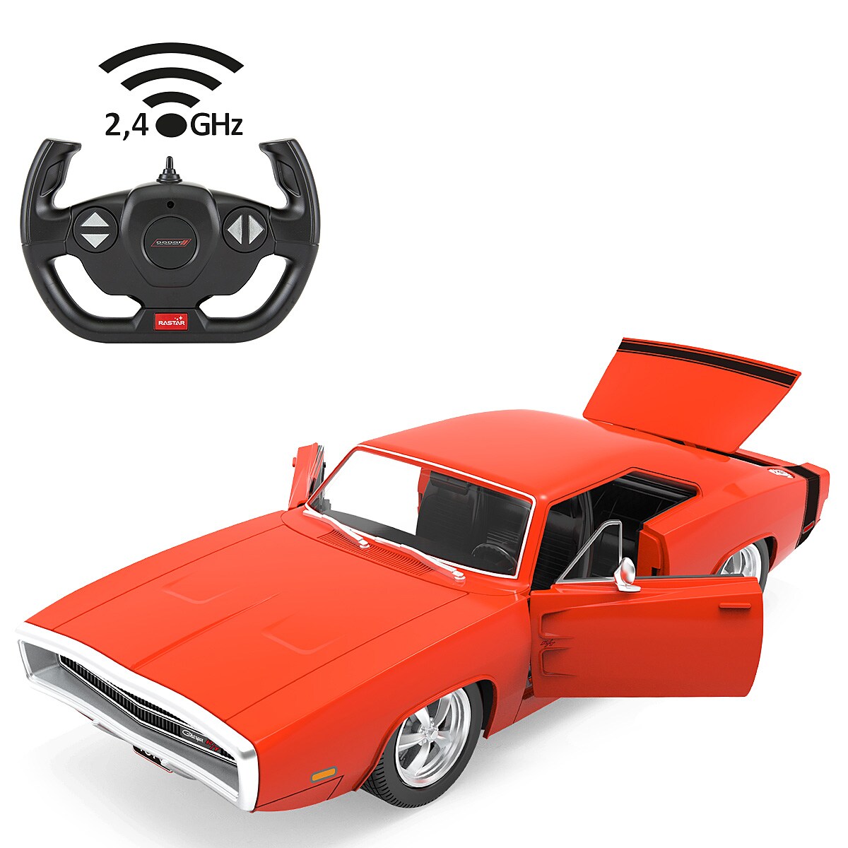 JAMARA Dodge Charger R/T 1970 1:16 rot 2,4GHz Tür manuell