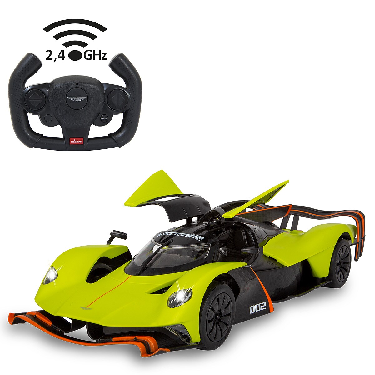 JAMARA Aston Martin Valkyrie AMR Pro 1:14 grün 2,4GHz Tür manuell