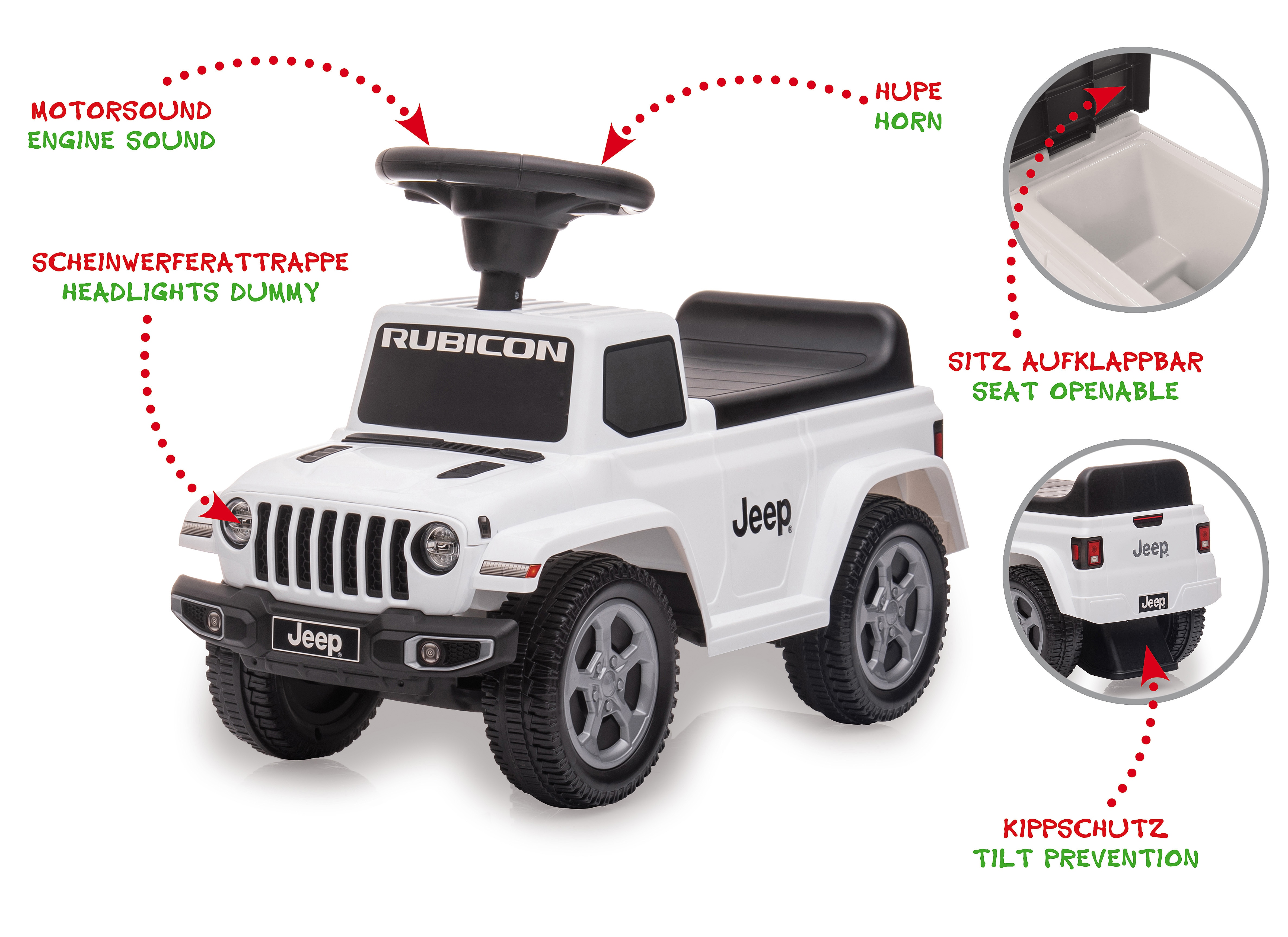 JAMARA Rutscher Jeep&reg; Gladiator wei&szlig; 