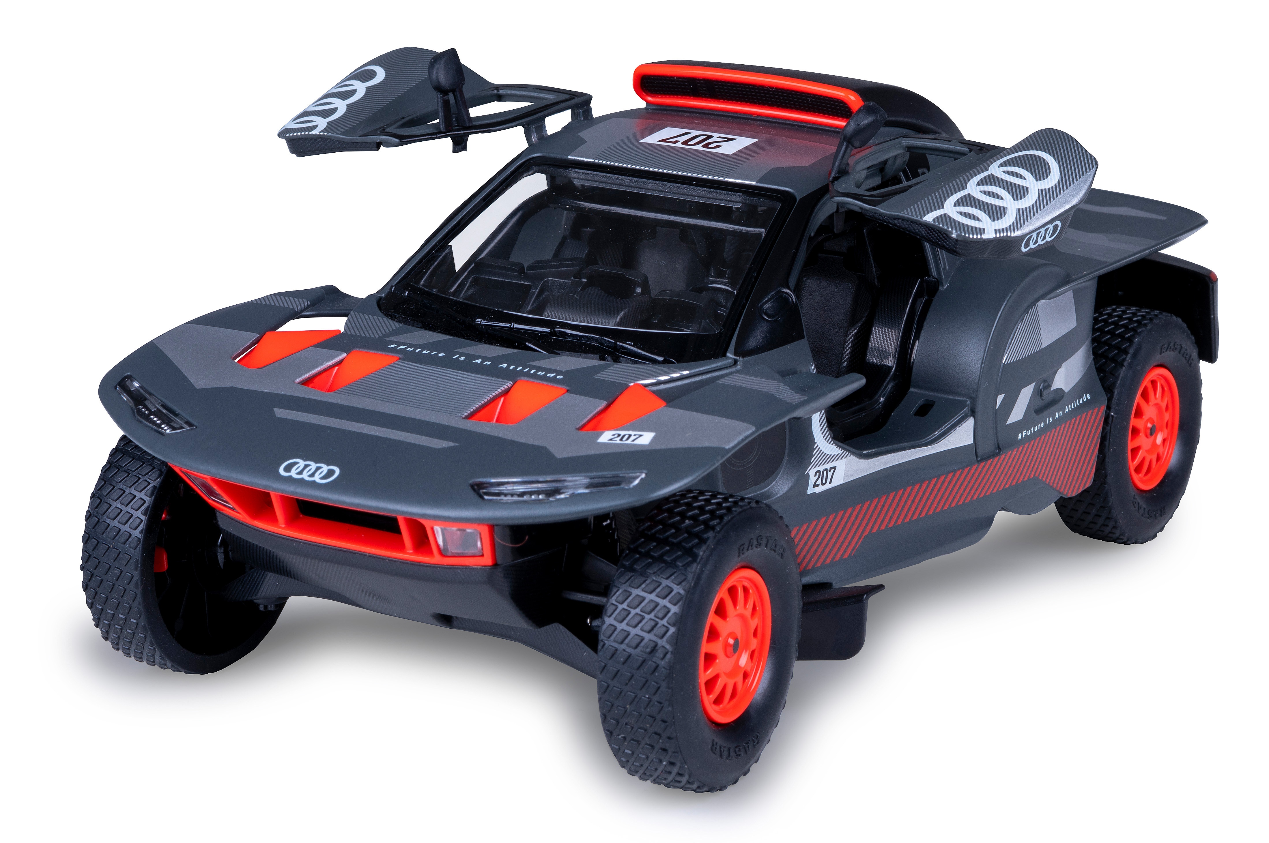 JAMARA AUDI RS Q e-tron Diecast 1:24 grau T&uuml;r manuell 
