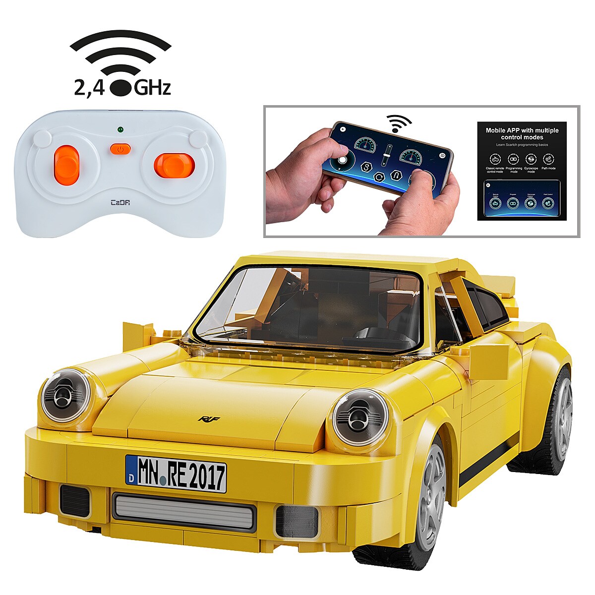 JAMARA CaDA RUF CTR 2017 Yellowbird 1:20 gelb 2,4GHz Bricks 