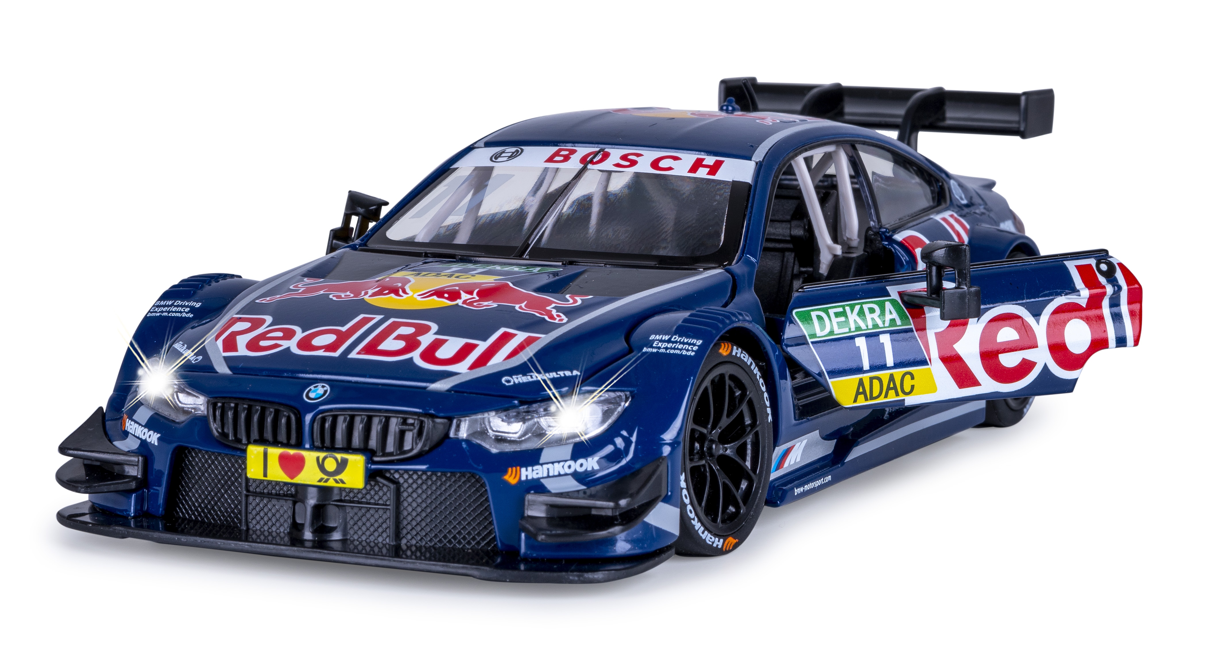 JAMARA BMW M4 DTM Diecast 1:24 blau inkl. Knopfzellen 