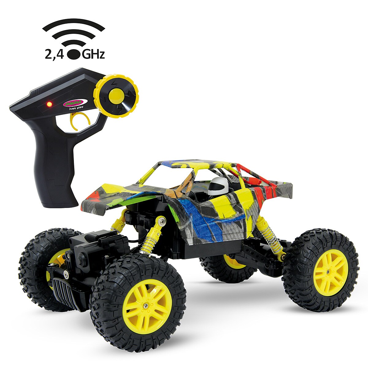 JAMARA Hillriser Crawler 4WD 1:18 gelb 2,4GHz