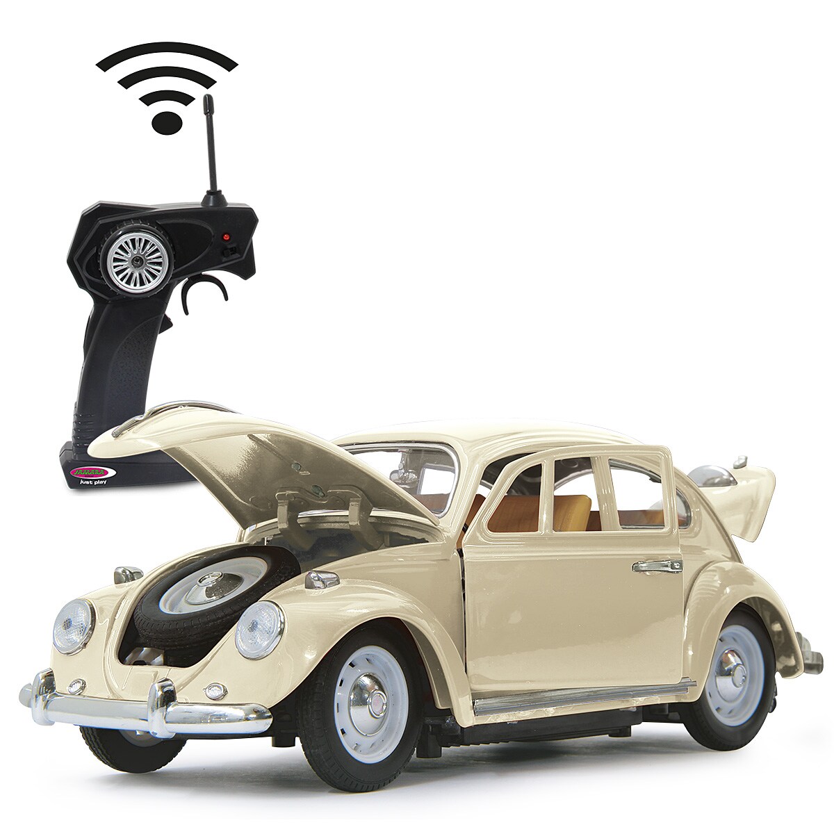 JAMARA VW Käfer RC Diecast 1:18 creme weiss 40MHz