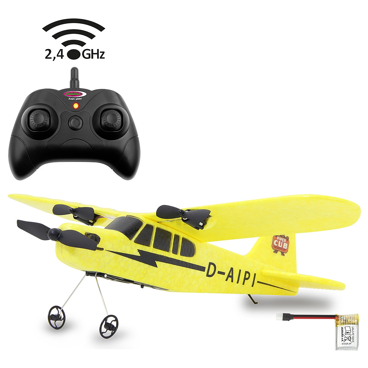 JAMARA Piper J3-CUB Flugzeug 2,4 GHz Gyro 2CH 