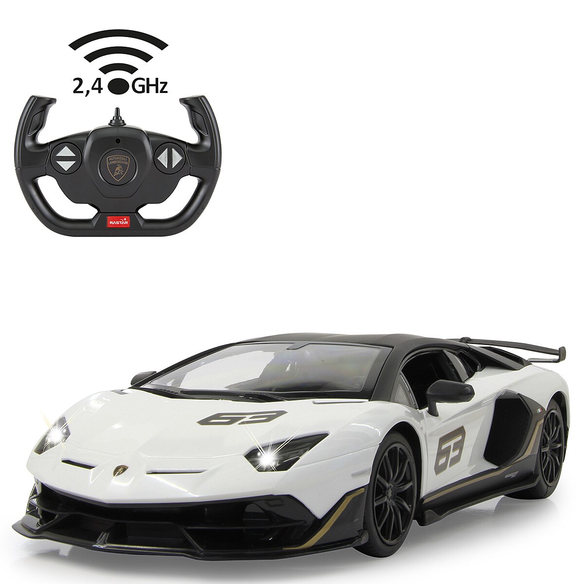 JAMARA Lamborghini Aventador SVJ Performance 1:14 wei&szlig; 2,4GHz 