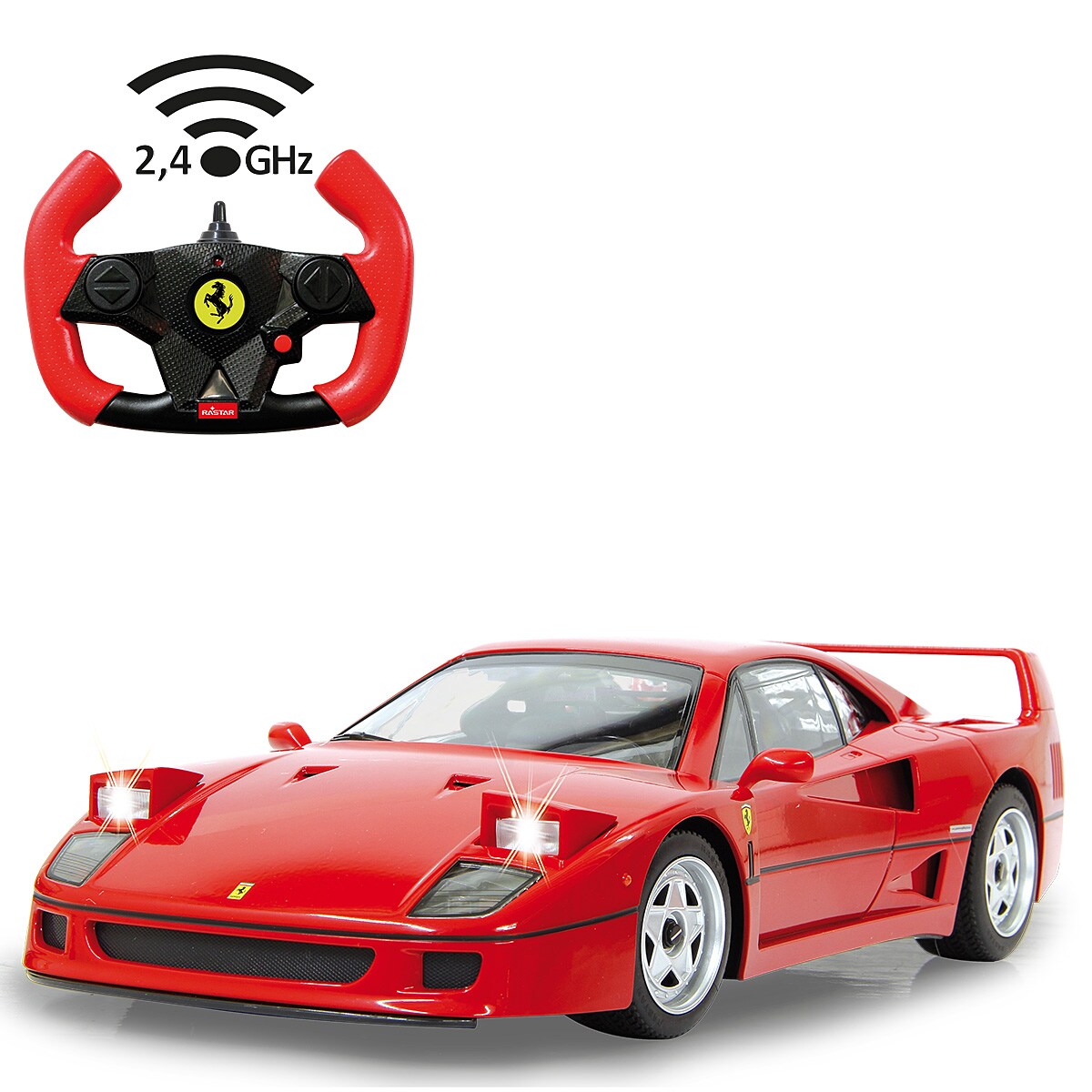 JAMARA Ferrari F40 1:14 rot 27MHz Klappscheinw. fernbedienbar