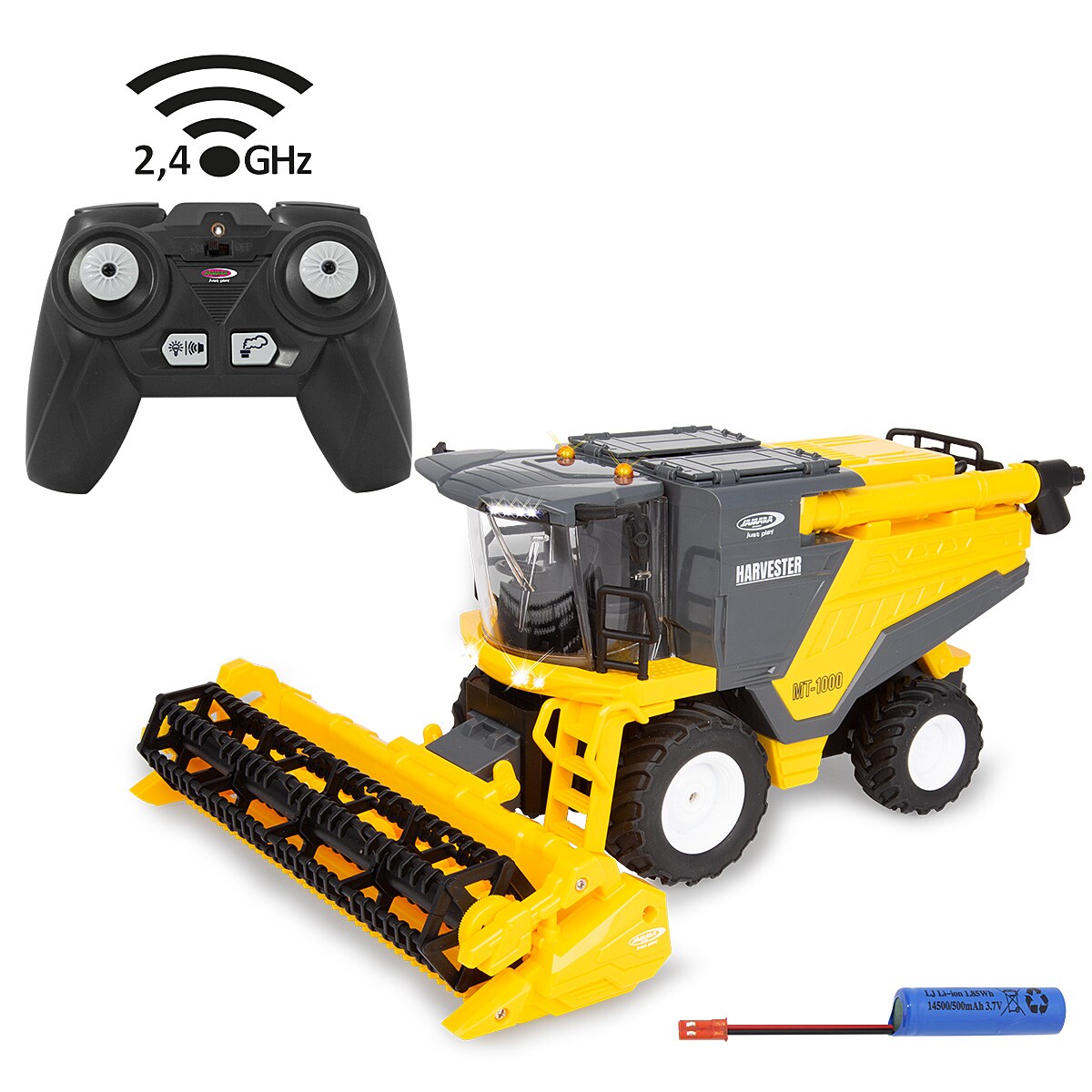 JAMARA Mähdrescher MT-1000 1:24S 2,4GHz Weizen und Mais mit Smoke und Spiel Korn
