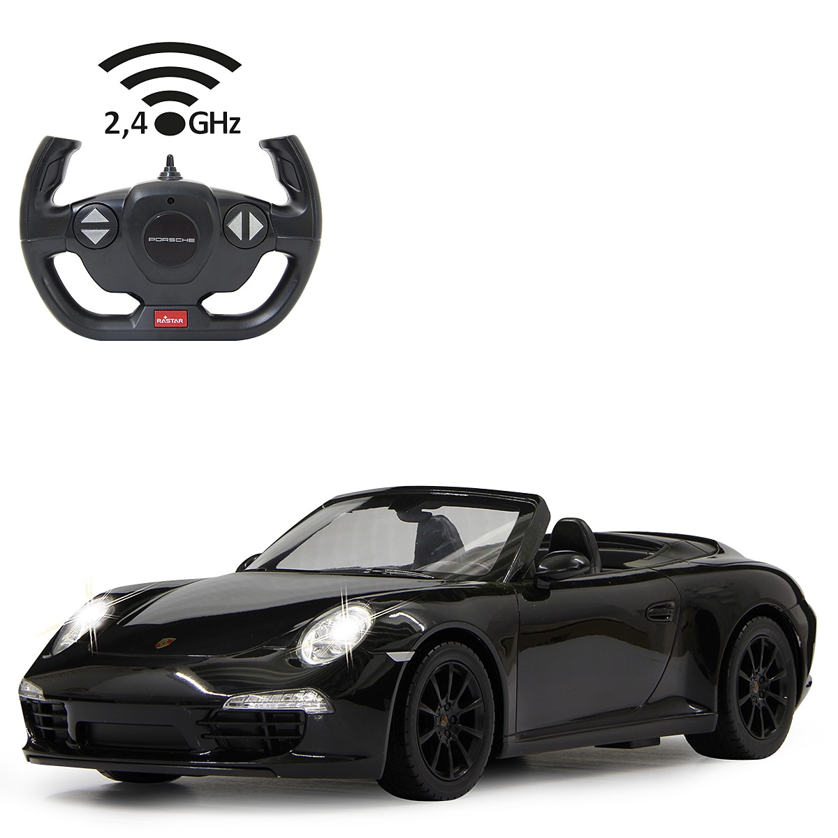 JAMARA Porsche 911 Carrera S 1:12 schwarz 2,4GHz 