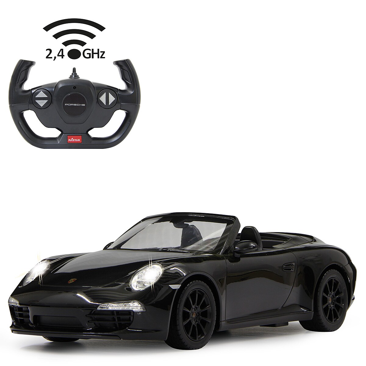 JAMARA Porsche 911 Carrera S 1:12 schwarz 2,4GHz