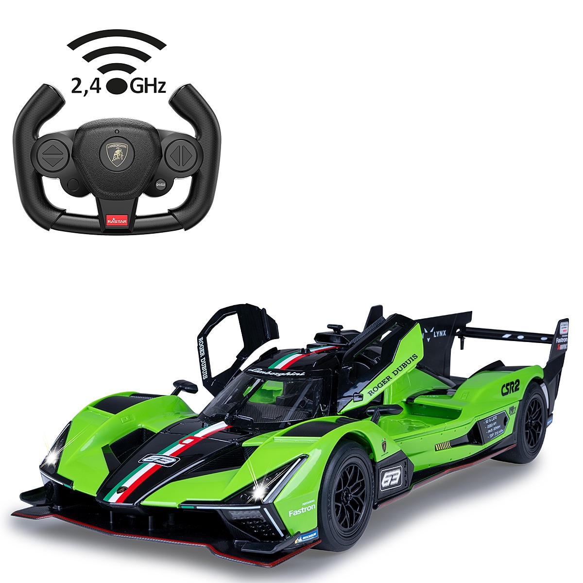 JAMARA Lamborghini SC63 LMDH 1:14 gr&uuml;n 2,4GHz T&uuml;r manuell 