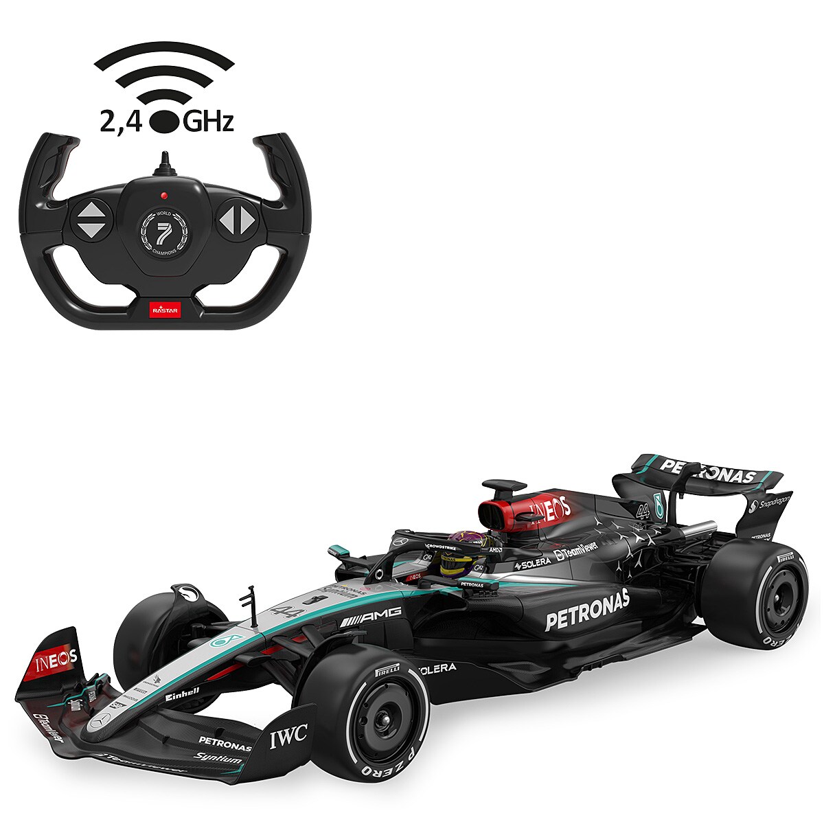 JAMARA Mercedes-AMG F1 W15 E Performance 1:12 schwarz 2,4GHz