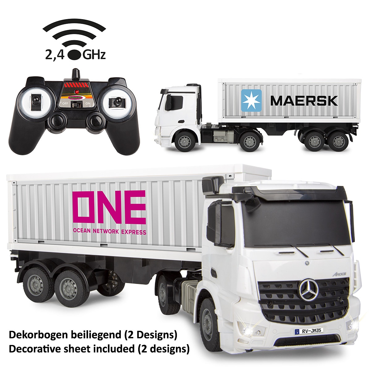 JAMARA Container LKW Mercedes-Benz Arocs 1:26 2,4GHz 