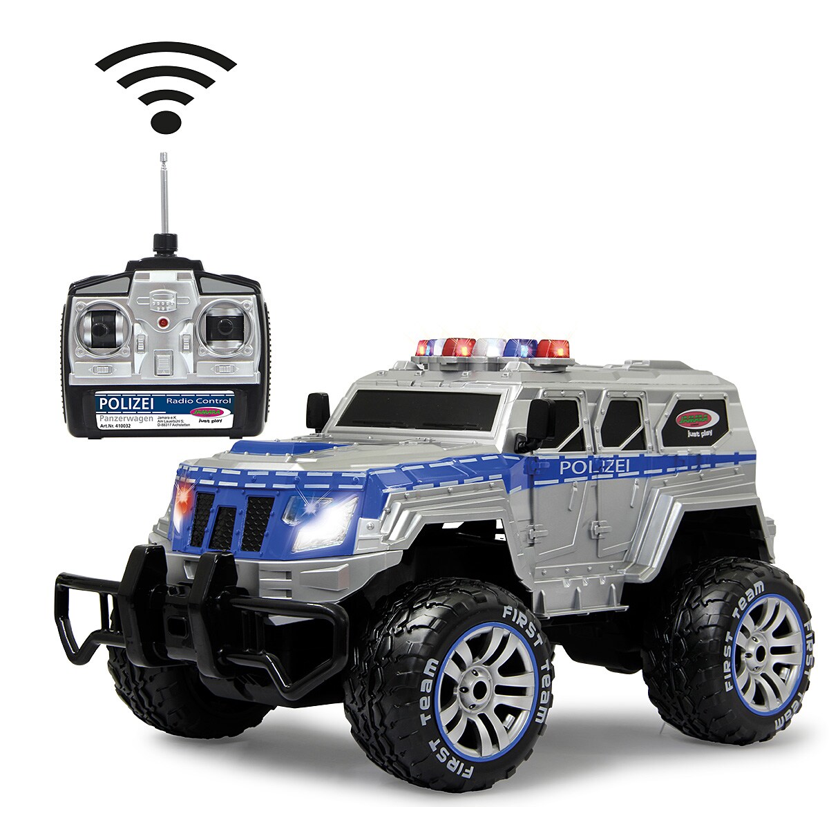 JAMARA Polizei Panzerwagen Monstertruck 1:12 27MHz LED inkl. Akku & Ladegerät