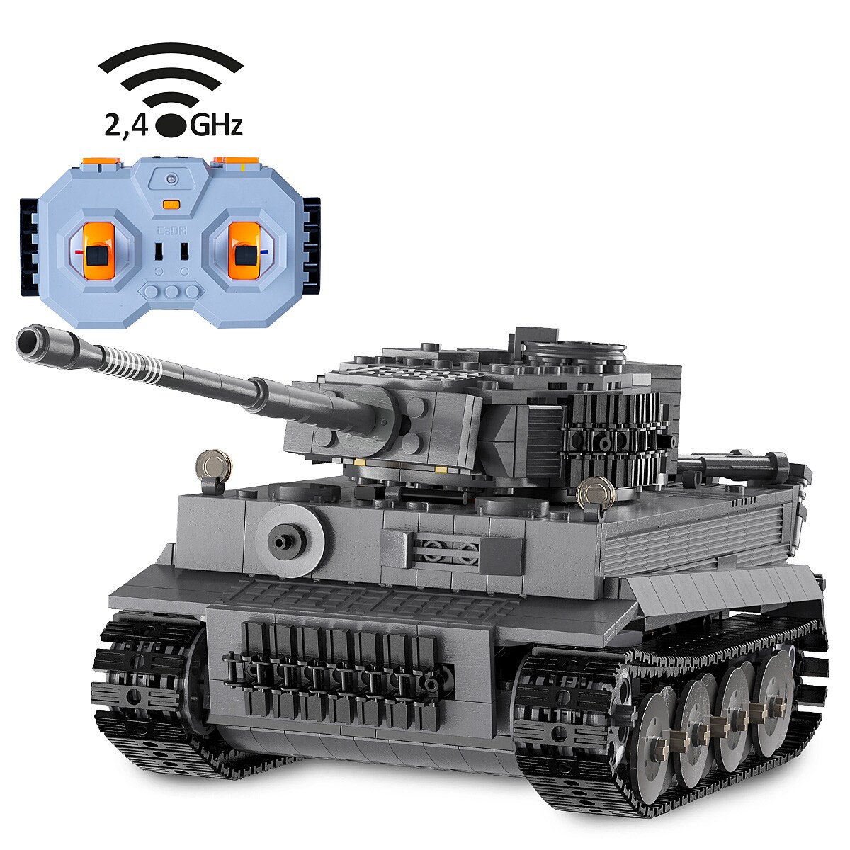 JAMARA CaDA Panzer Tiger 1:35 grau 2,4GHz Bricks 