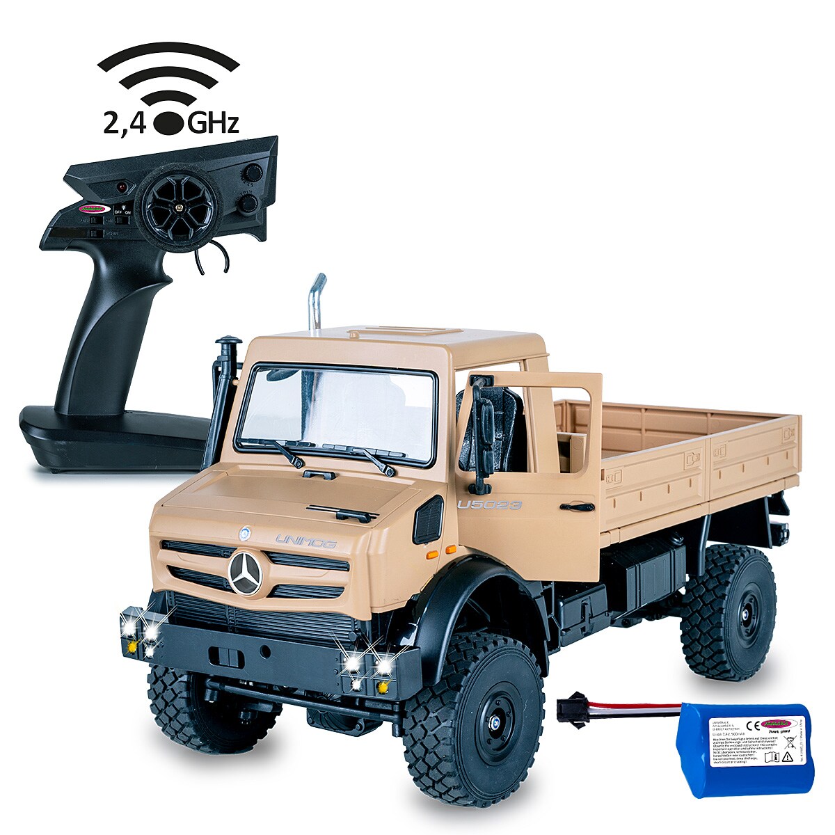 JAMARA Mercedes -Benz Unimog U5023 1:14 beige 2,4GHz