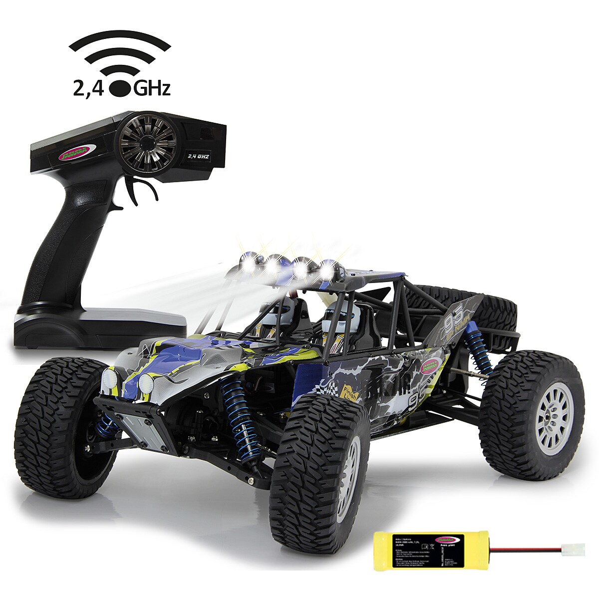 JAMARA-53290-Dakar Desertbuggy 4WD 1:10 NiMh 2,4GHz mit LED 
