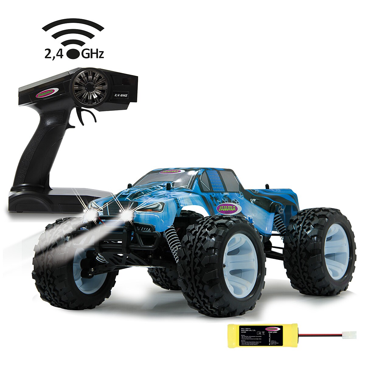 JAMARA-53360-Tiger Ice Monstertruck 4WD 1:10 NiMh 2,4GHz mit LED
