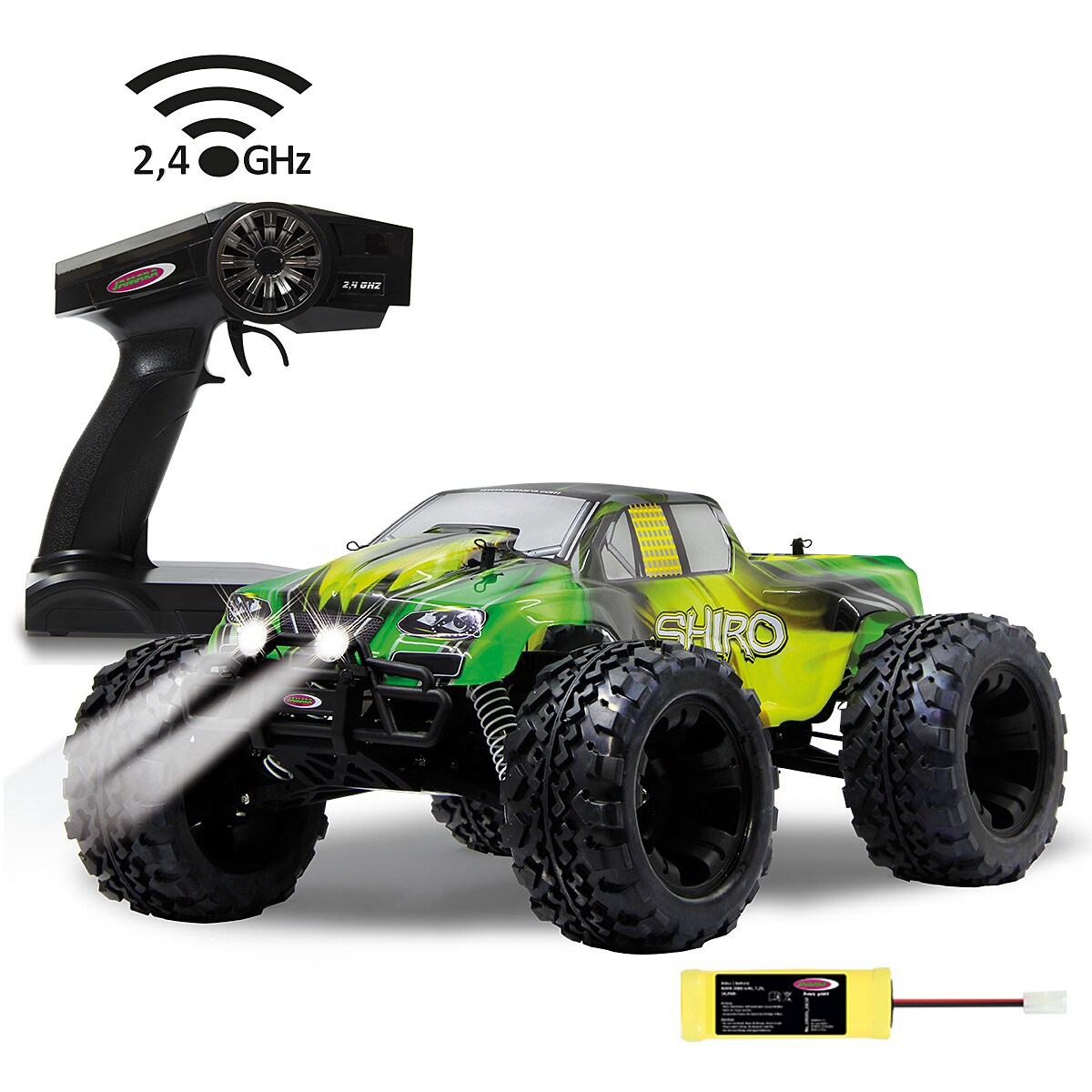 JAMARA-53366-Shiro Monstertruck 4WD 1:10 NiMh 2,4GHz mit LED
