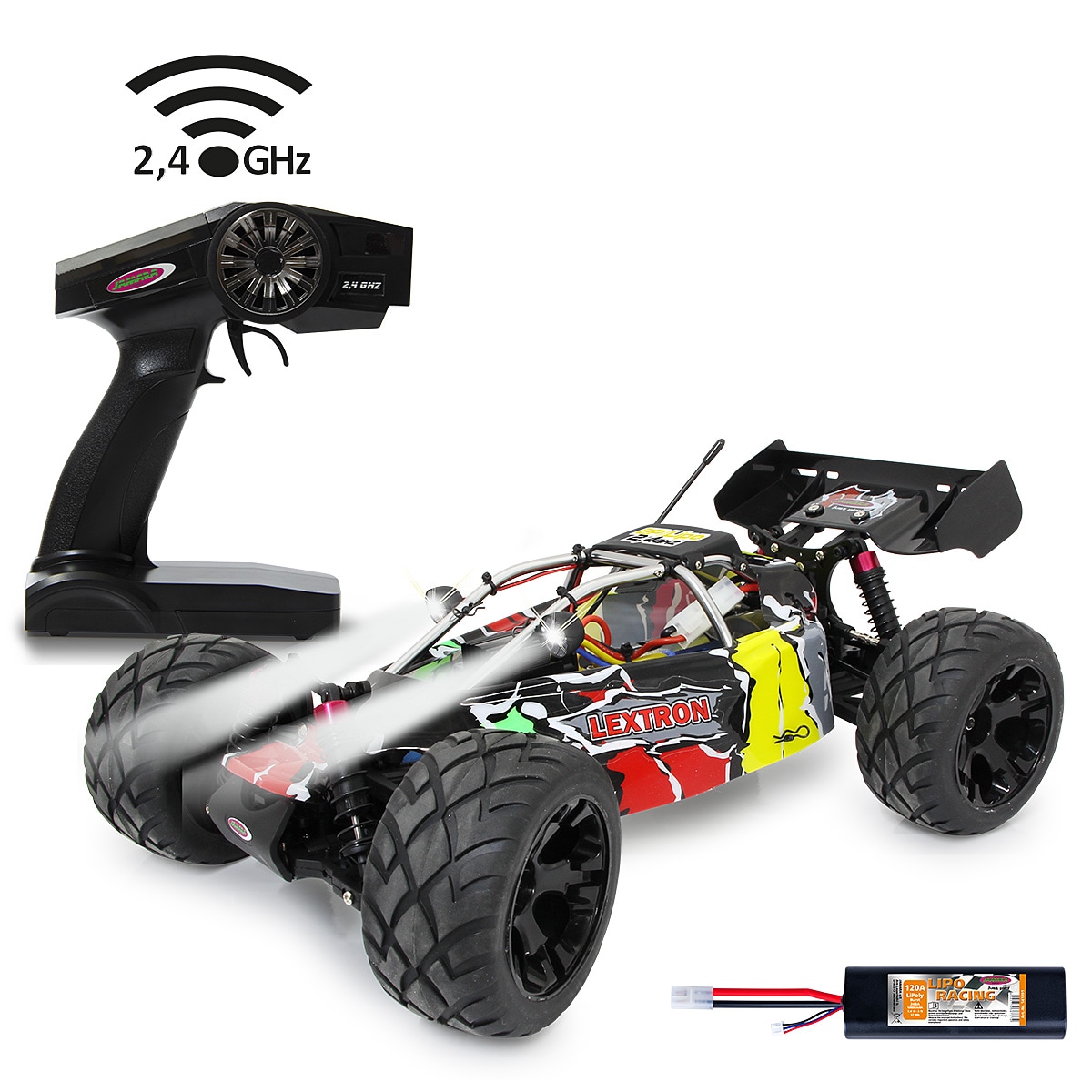 JAMARA-53111-Lextron Desertbuggy 4WD 1:10 Lipo 2,4GHz mit LED 