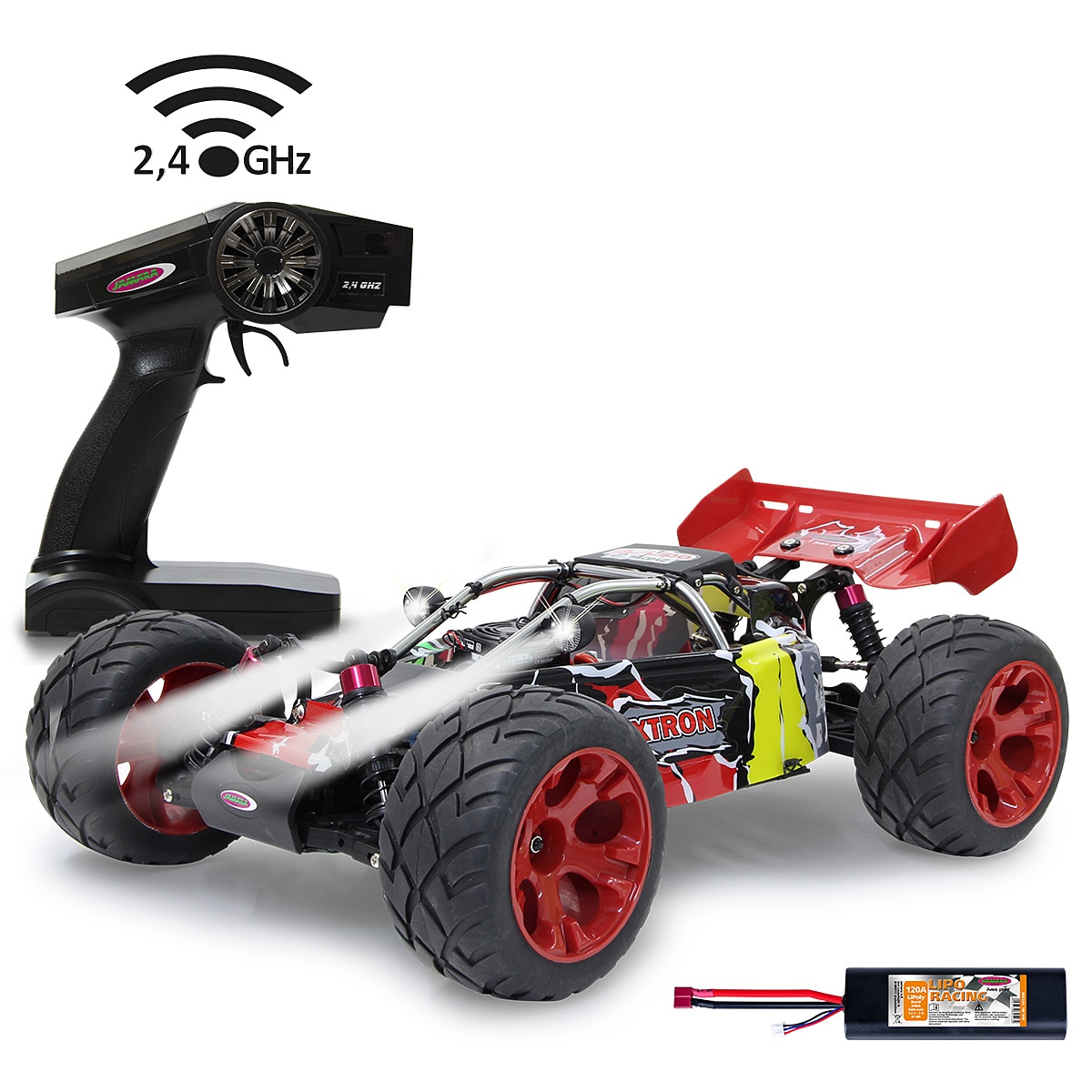 JAMARA-53112-Lextron Desertbuggy BL 4WD 1:10 Lipo 2,4GHz mit LED 