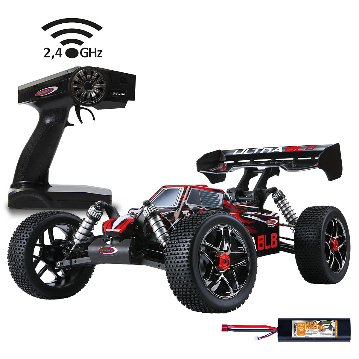 JAMARA-59730-Ultra BL8 Buggy 4WD 1:8 Lipo 2,4GHz 