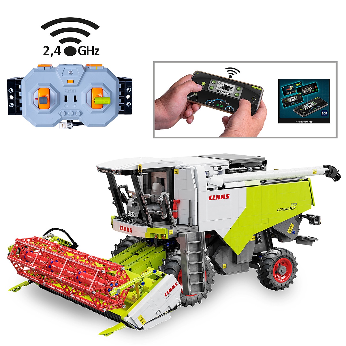 JAMARA CaDA Claas Dominator 370 1:18 2,4GHz Bricks 