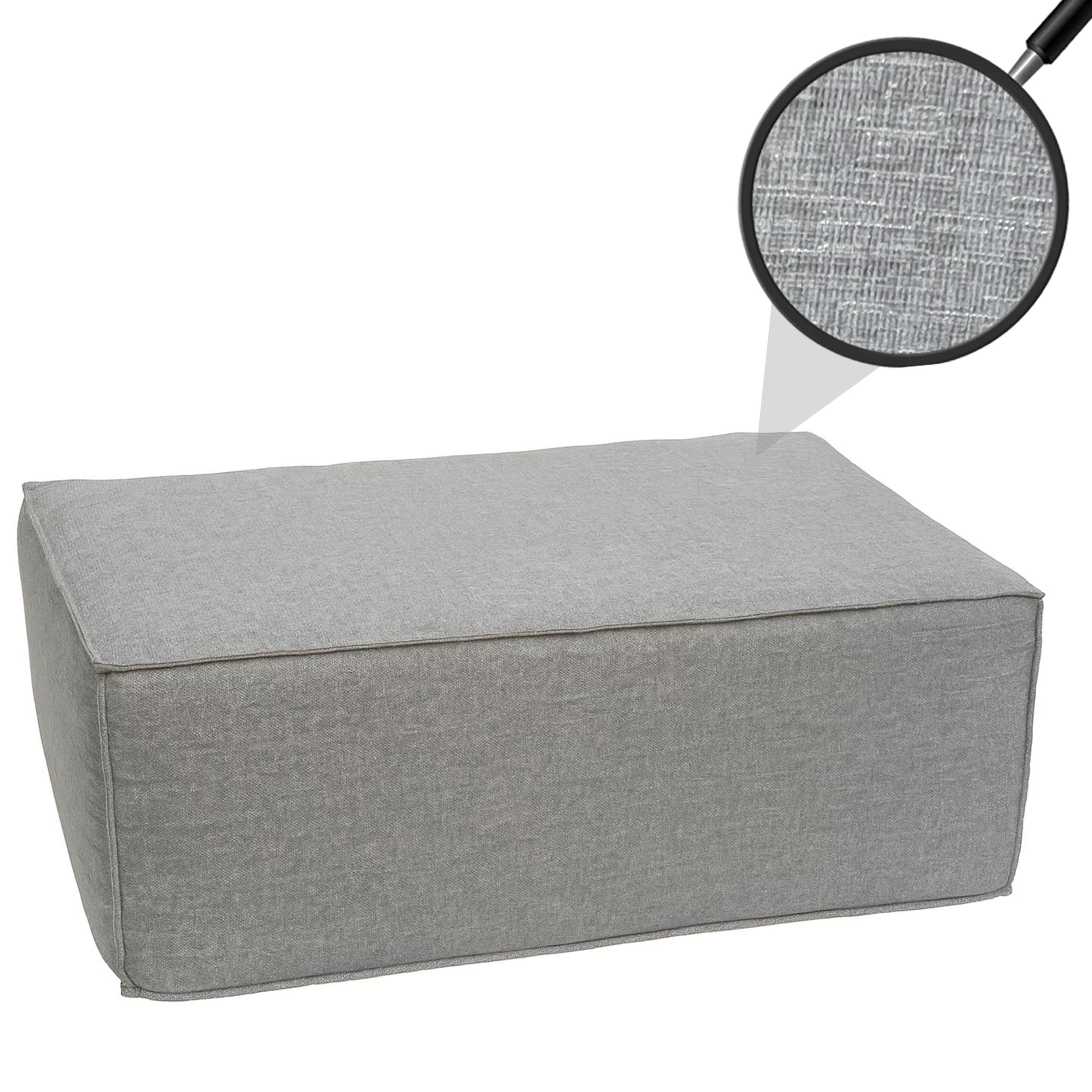 Ottomane/Zubeh&ouml;r f&uuml;r Sofa MCW-O54, Hocker Fu&szlig;ablage Recamiere Chaiselongue, Stoff/Textil 300g/m&sup2; 38x97x70cm ~ hellgrau - Bild 1