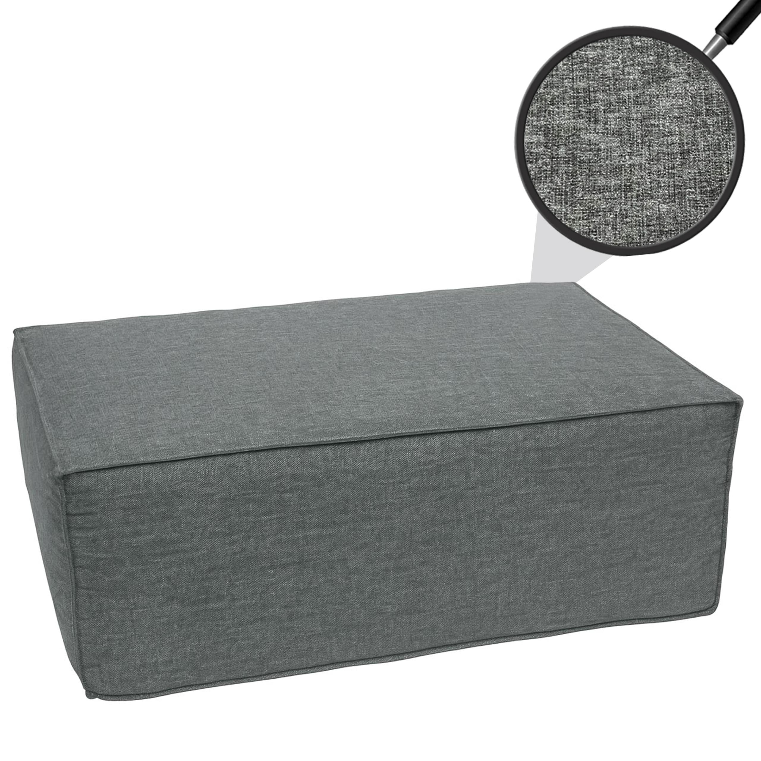 Ottomane/Zubeh&ouml;r f&uuml;r Sofa MCW-O54, Hocker Fu&szlig;ablage Recamiere Chaiselongue, Stoff/Textil 300g/m&sup2; 38x97x70cm ~ dunkelgrau 
