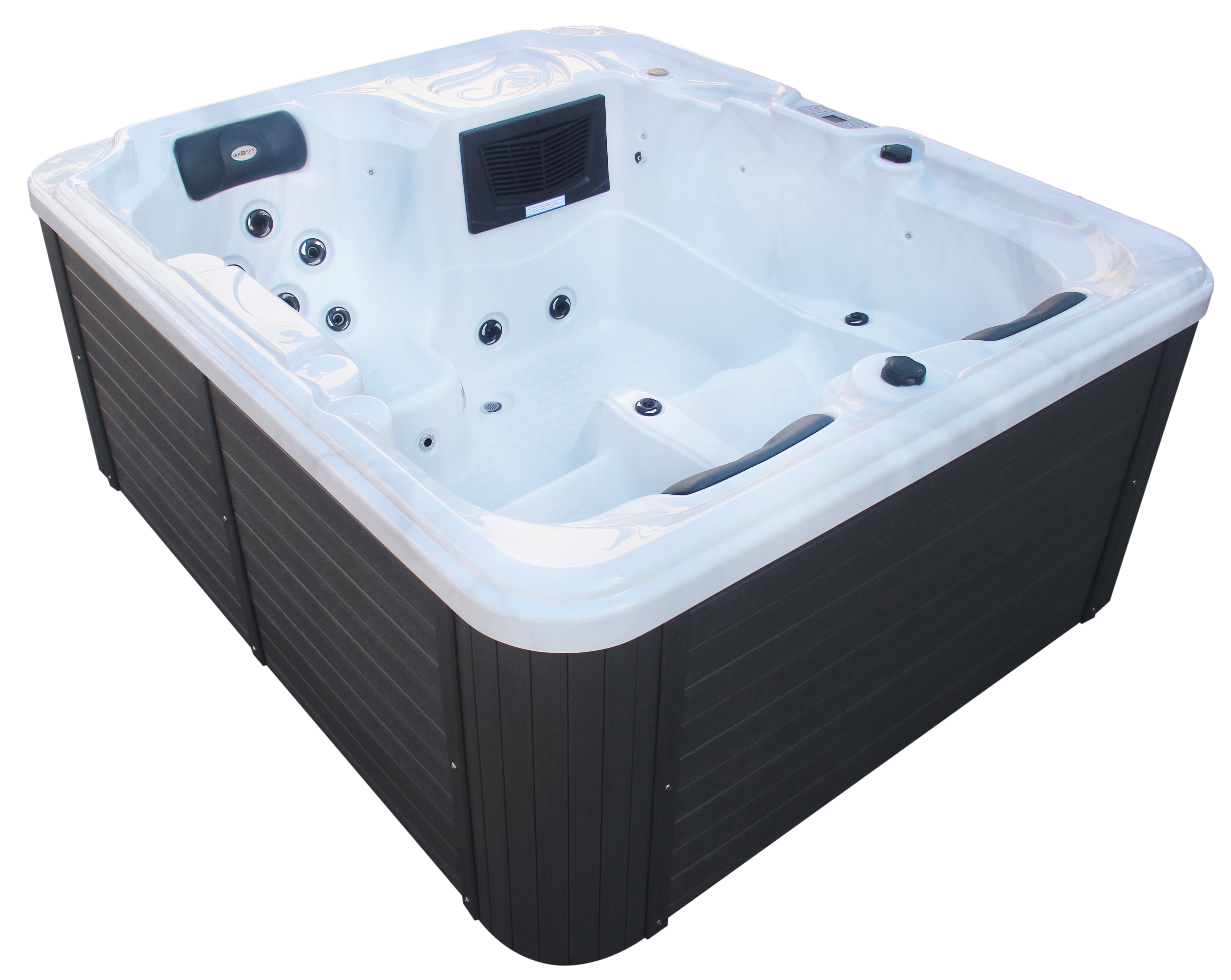 OUTDOORPOOL+AD+ST OASIS white marble 208x175x90 cm 