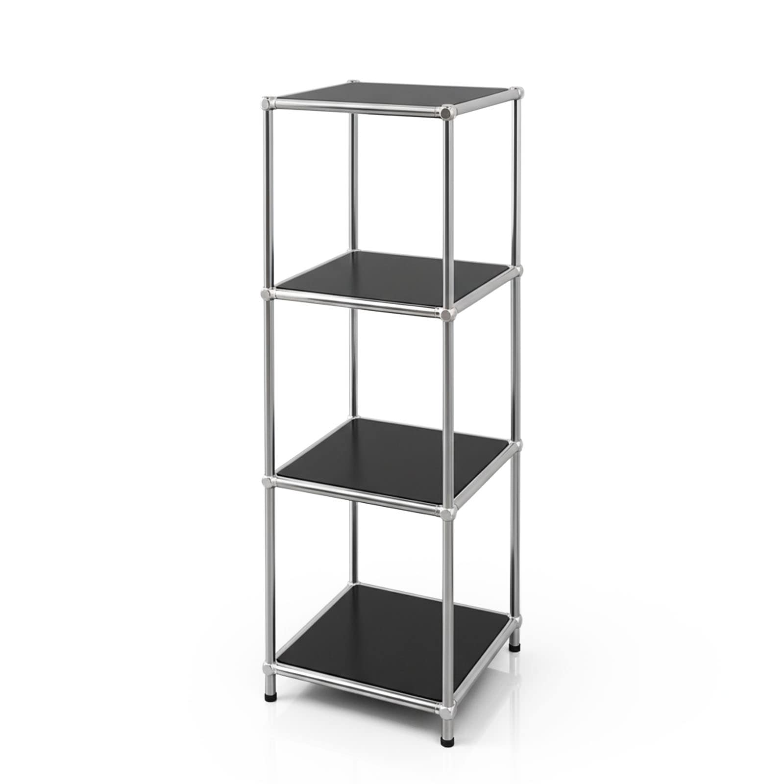 Floordirekt Metallregal | Concept Epure MK-005 | 4-st&ouml;ckiges Ablageregal mit offenen Ablagen 