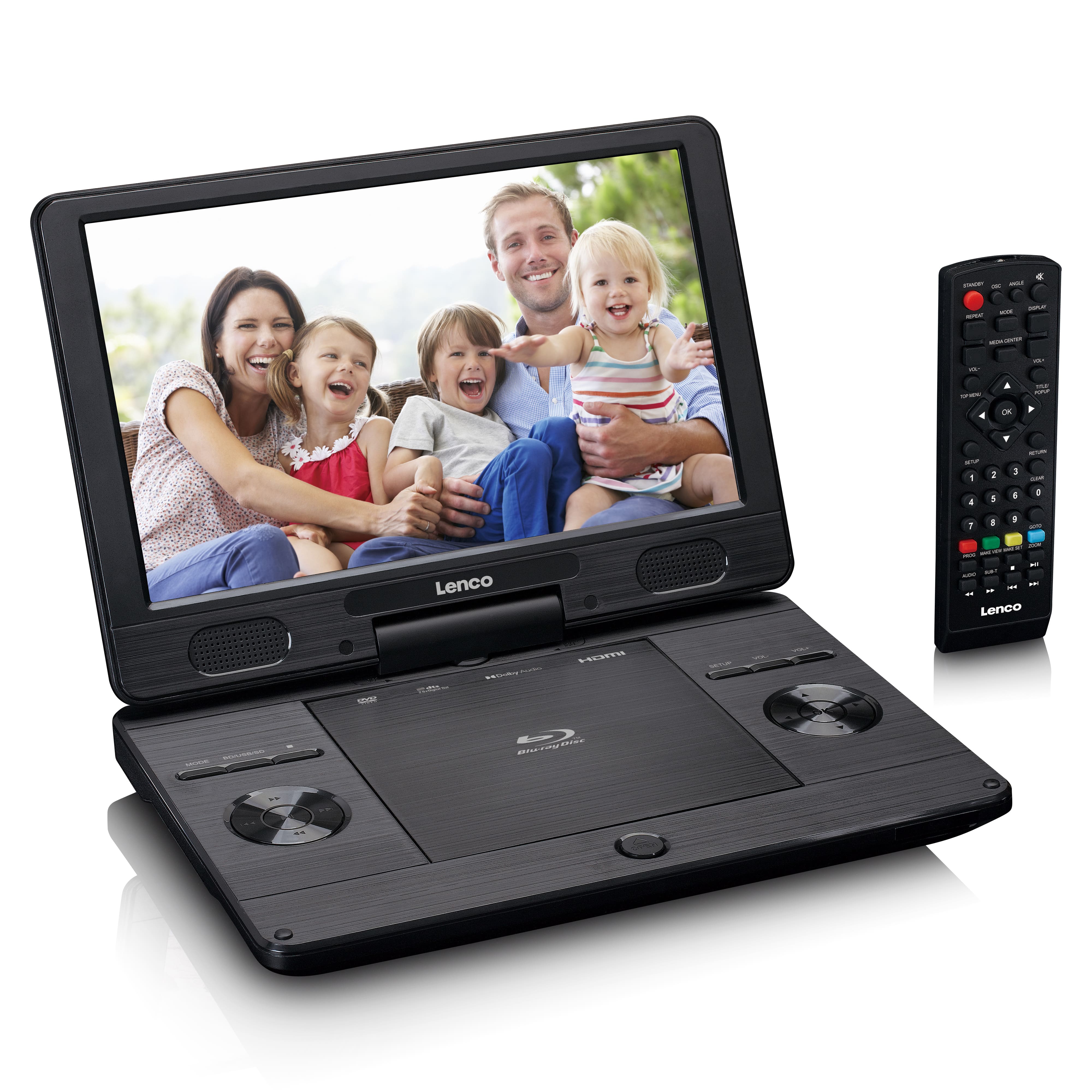 Lenco tragbarer 11,5" Bluray-DVD-Player Schwarz 