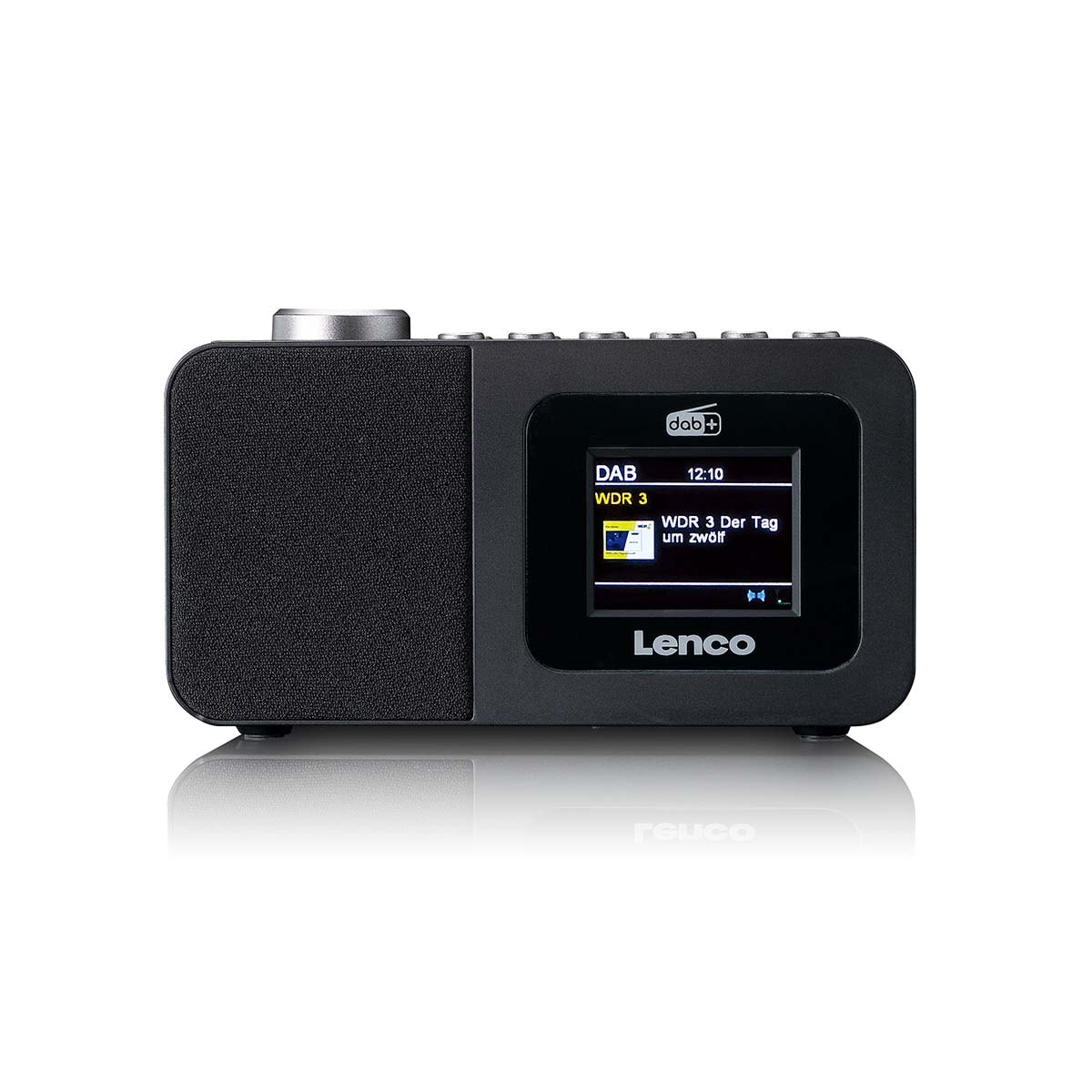 Lenco DAB+/FM Radiowecker mit Farbdisplay, Sleep-Timer und Doppelalarmfunktion Schwarz 