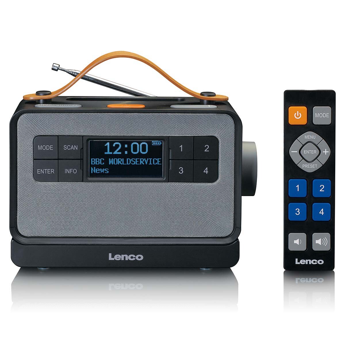 Lenco Tragbares FM/DAB+ Radio mit gro&szlig;en Tasten und "Easy Mode" Funktion Schwarz 