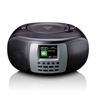 Lenco Tragbares DAB+/FM-Radio mit Bluetooth® CD-Player und großem LCD-Farbdisplay Schwarz 