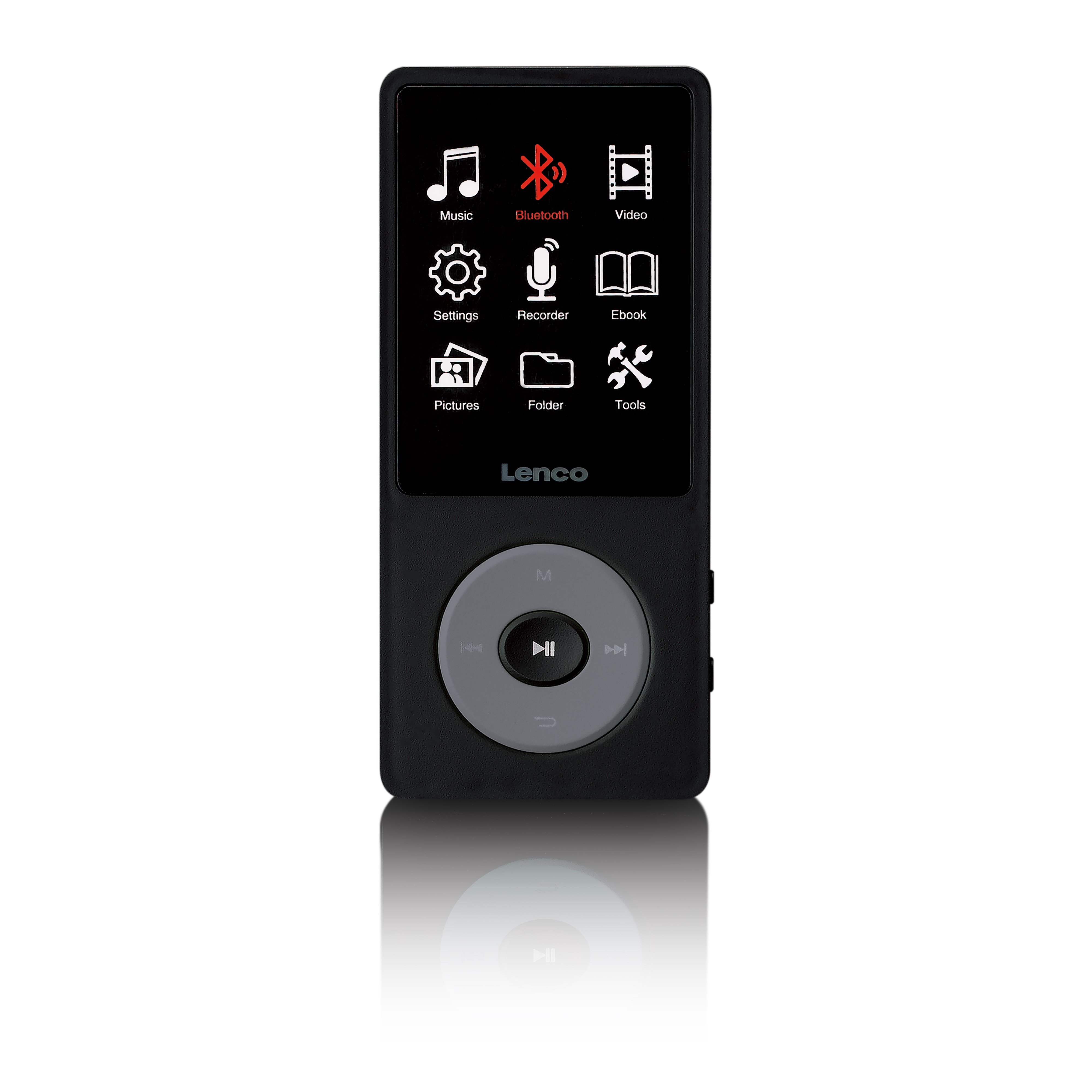 Lenco MP3/MP4-Player mit Bluetooth&reg; und 8 GB internem Speicher Schwarz 