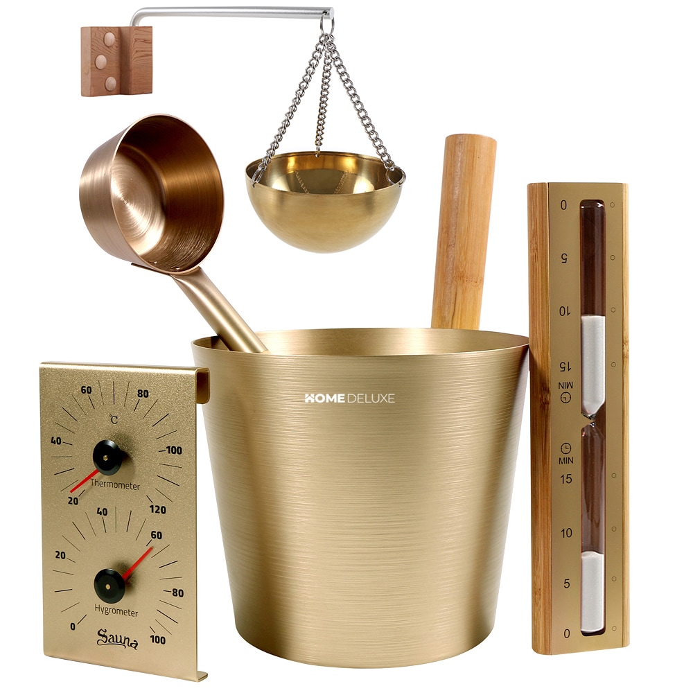 Home Deluxe Saunazubeh&ouml;r THERA Gold - Komplett Set 