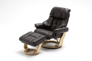 iNNoSeat by MCA + CALGARY Relaxer mit Hocker - versch. Farben - Braun/Natur 