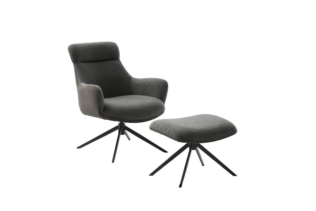 iNNoSeat by MCA + PELION Drehstuhl mit Armlehnen - versch. Farben - Schwarz / Anthrazit 