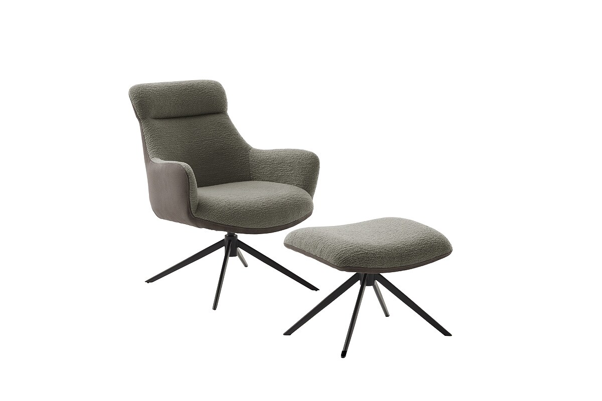 iNNoSeat by MCA + PELION Drehstuhl mit Armlehnen - versch. Farben - Schwarz / Schlamm 