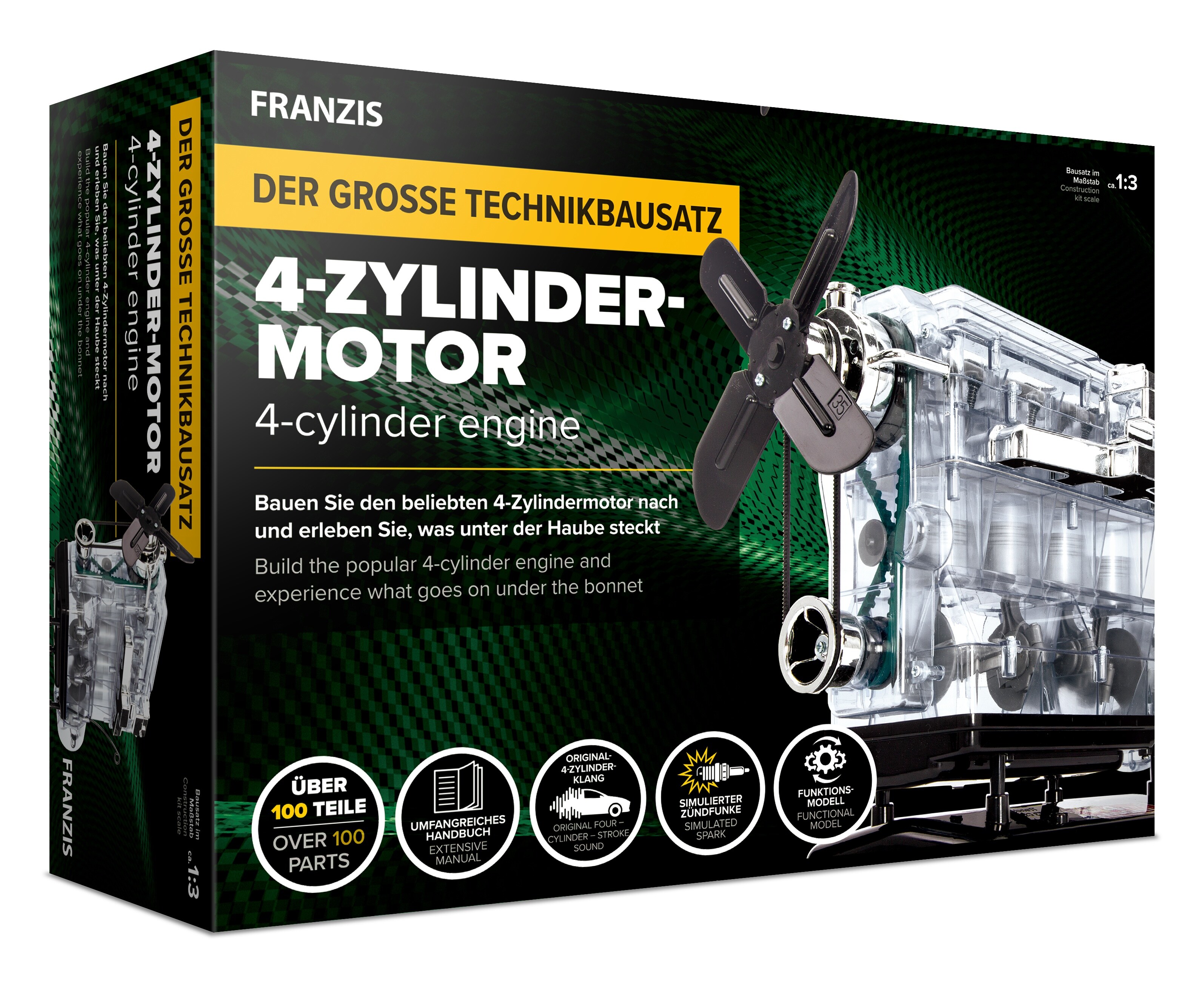 Technikbausatz 4-Zylinder-Motor 
