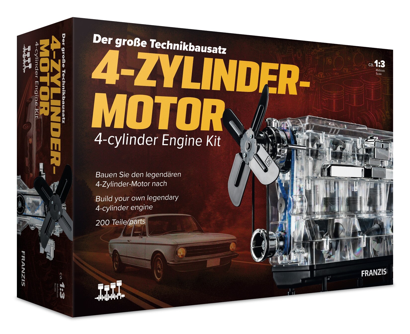 Technikbausatz 4-Zylinder-Motor