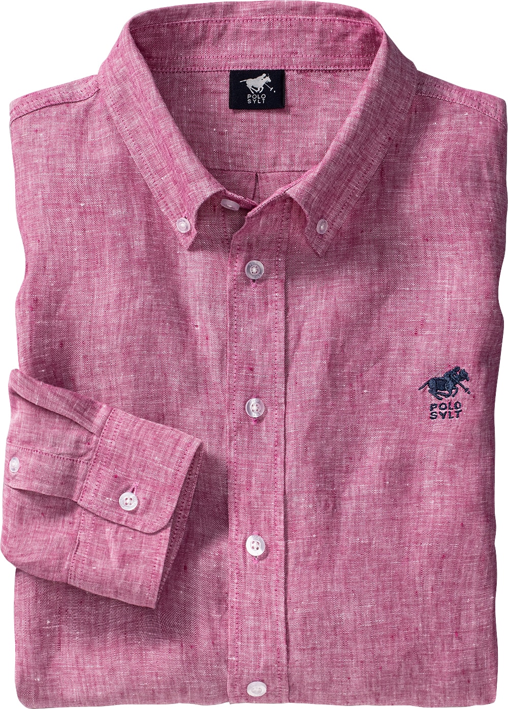 Polo Sylt Herren Baumwoll-Leinen-Mix Hemd langarm 