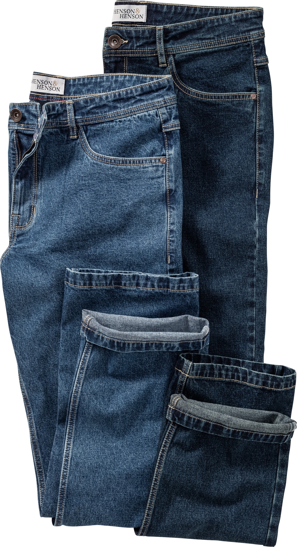 Henson&Henson 2er Pack Herren Jeans 