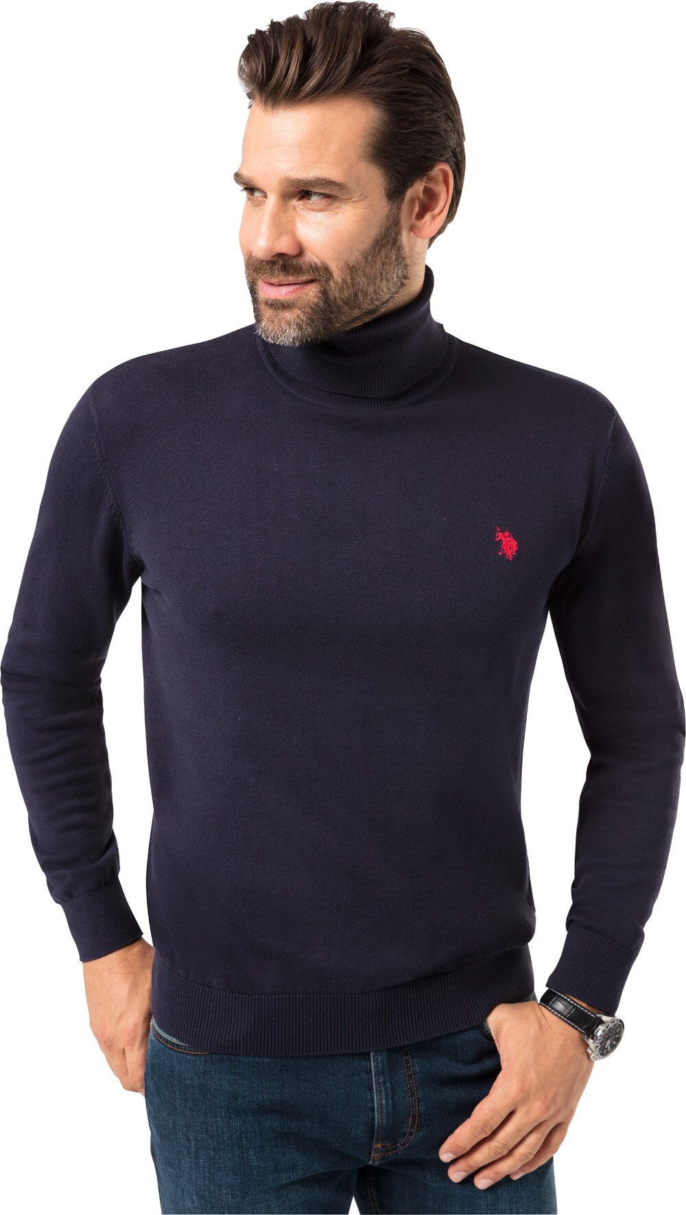 U.S. Polo Assn. Herren Strick-Rolli 